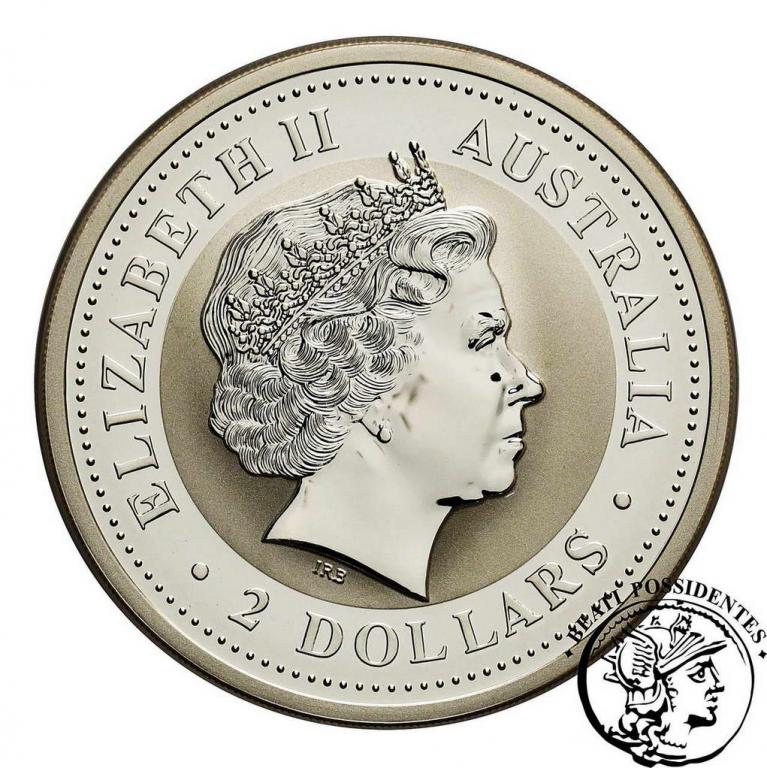 Australia 2 $ Dolary Kookaburra 2 oz Ag .999 st.L
