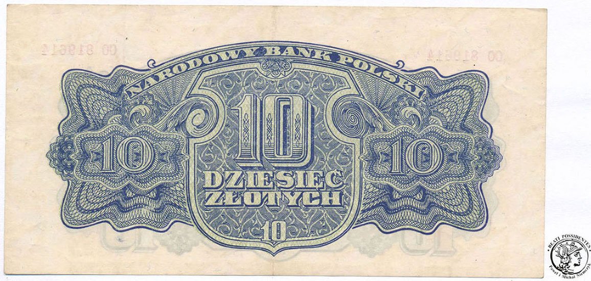 Banknot 10 złotych 1944 - st.3