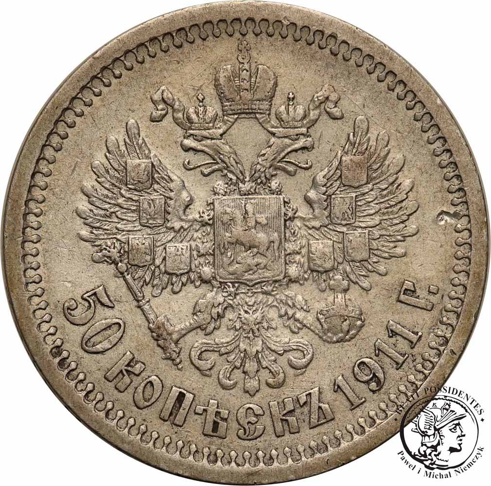 Rosja 50 kopiejek 1911 Mikołaj st. 3