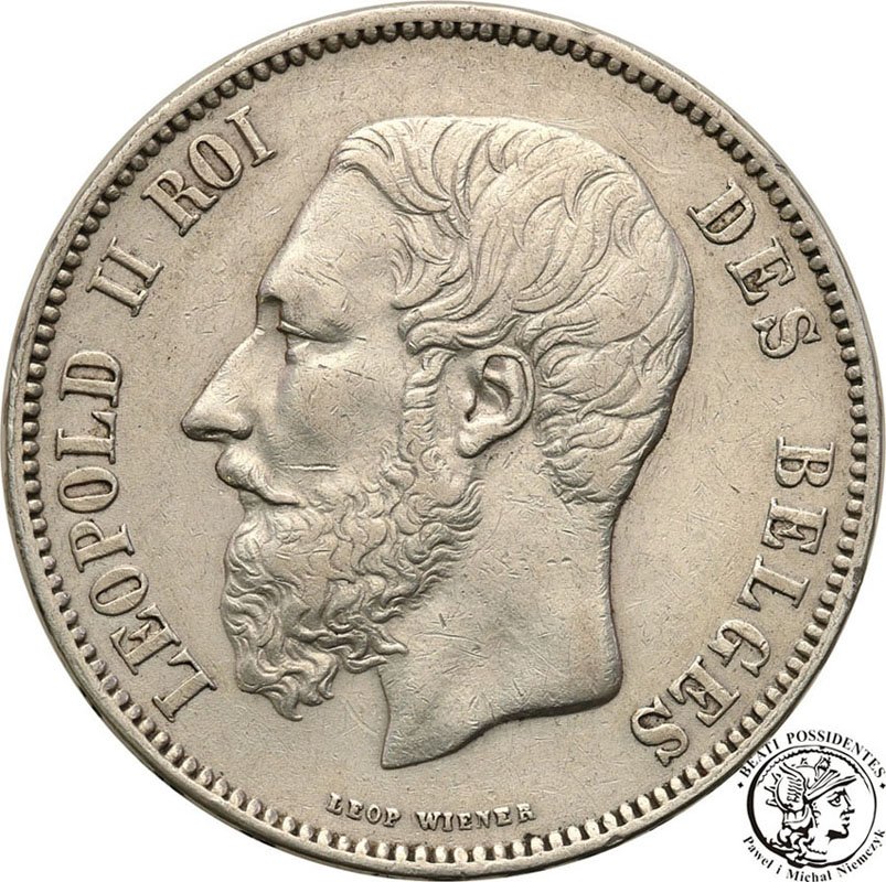 Belgia 5 franków 1873 st.3