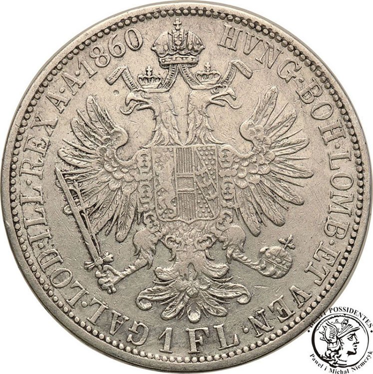 Austria 1 floren 1860 A Franciszek Józef I st.3