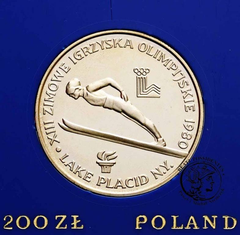 200 złotych 1980 Lake Placid znicz st.L