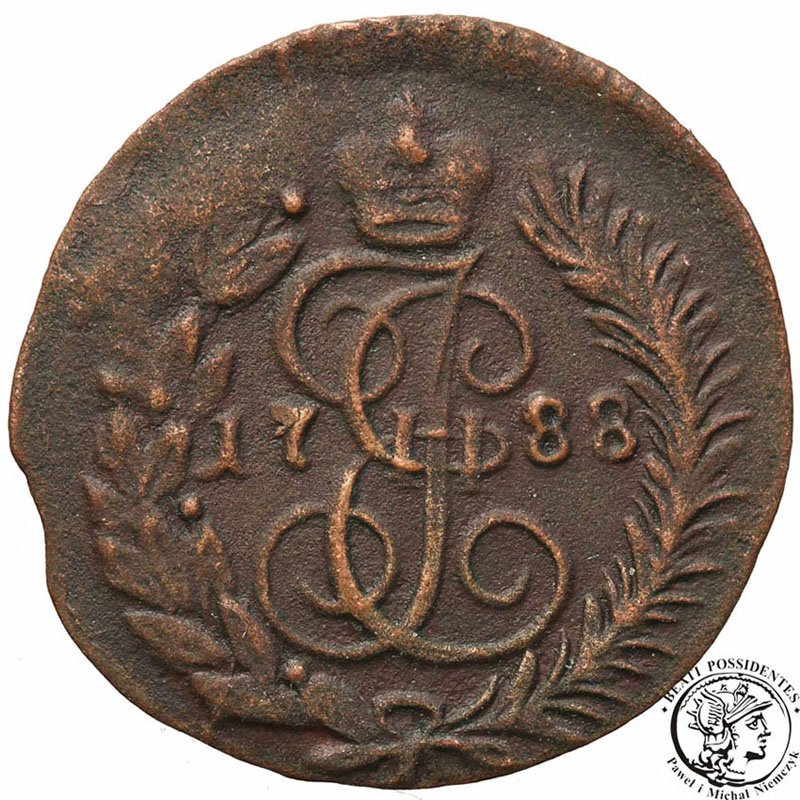Katarzyna II 1/4 kopiejki (połuszka) 1788 KM st.3