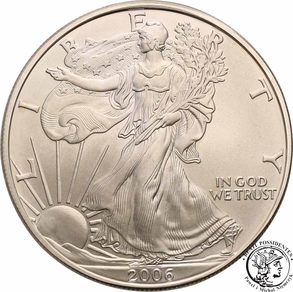 USA 1 dolar 2006 uncja srebra Silver Eagle st.1