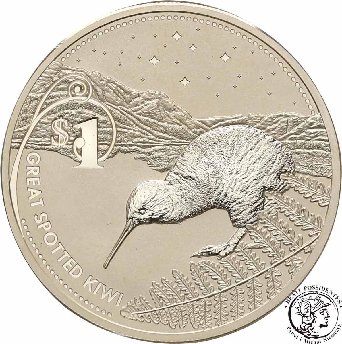 Nowa Zelandia 1 dolar 2007 Kiwi Uncja srebra st. L