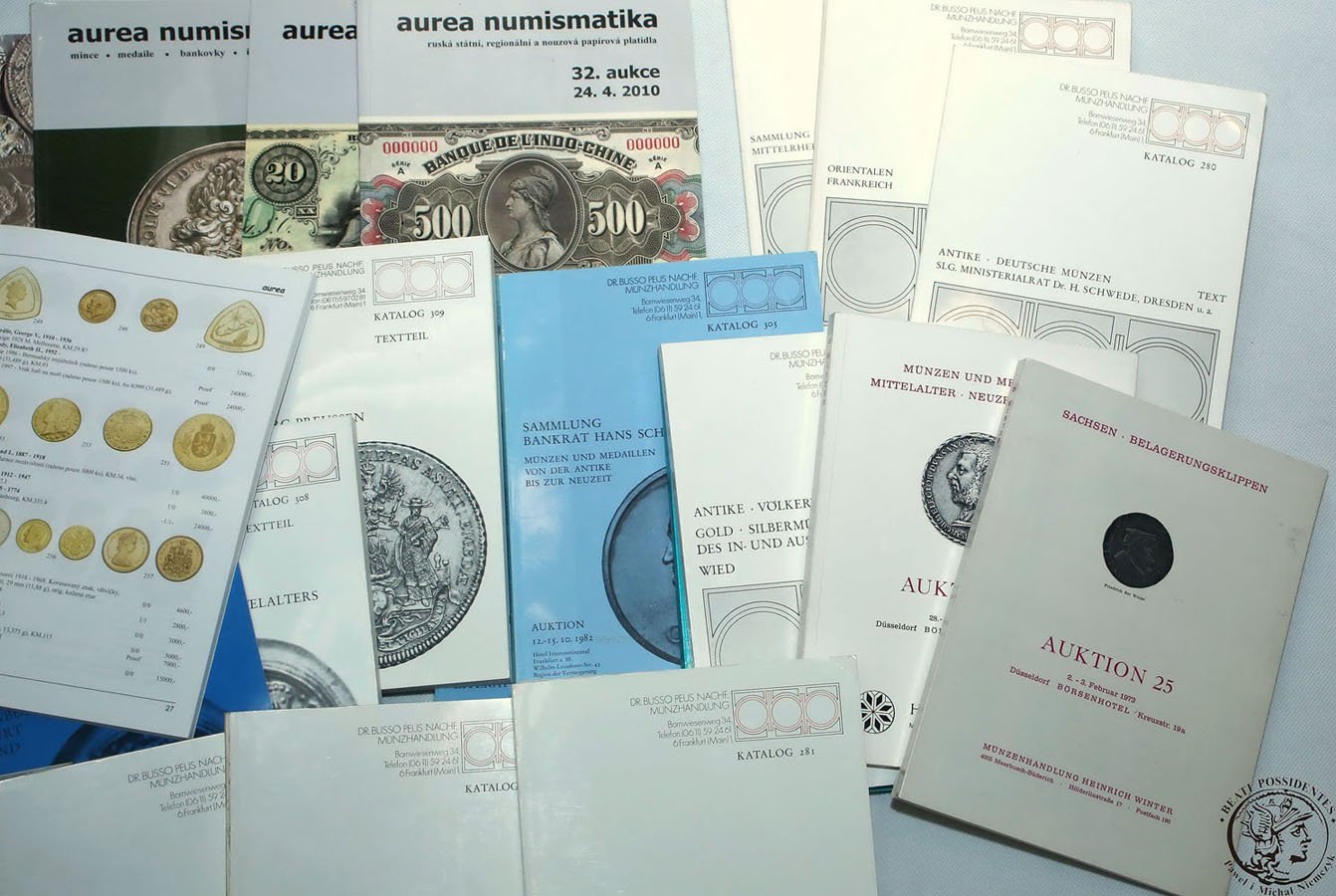 ZESTAW Katalogi Aukcyjne 1971-2012 ŚWIAT 37 sztuk