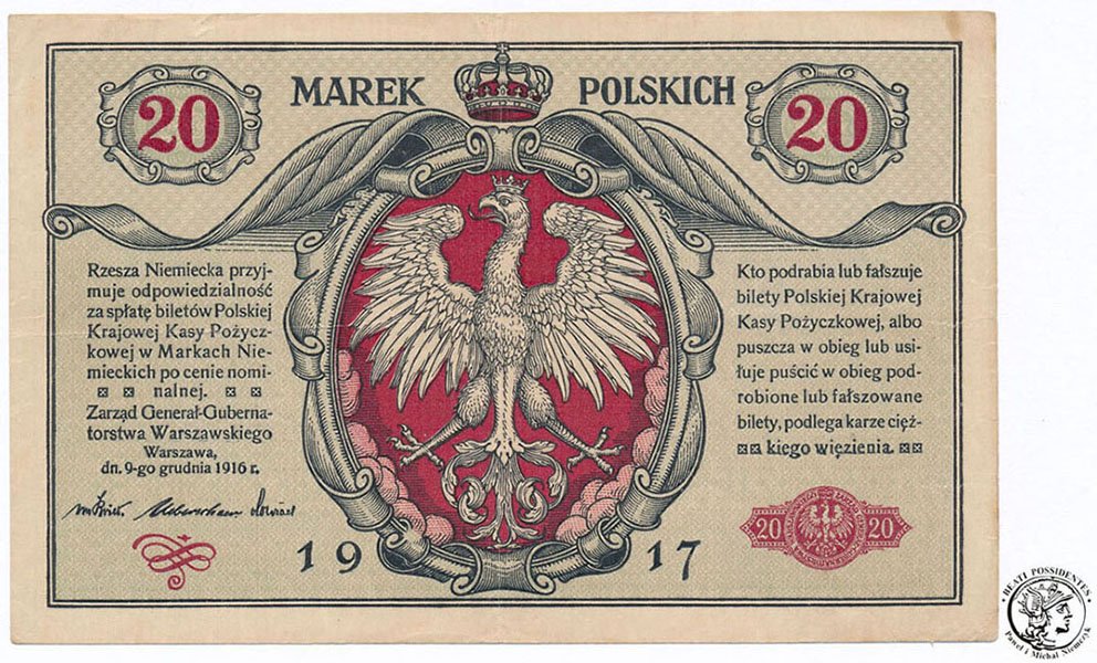 20 marek polskich 1916 ...Generał...
