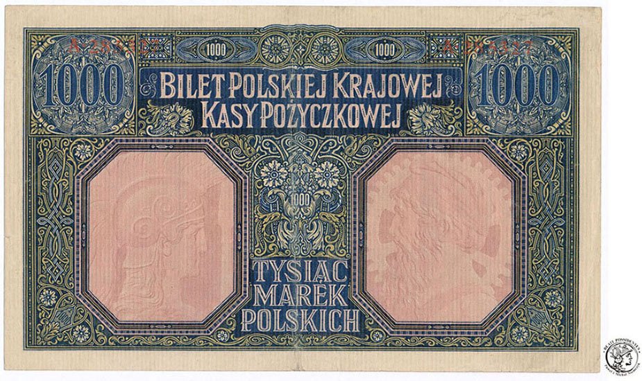 1000 marek polskich 1916 ...Generał... RZADKI (R5)
