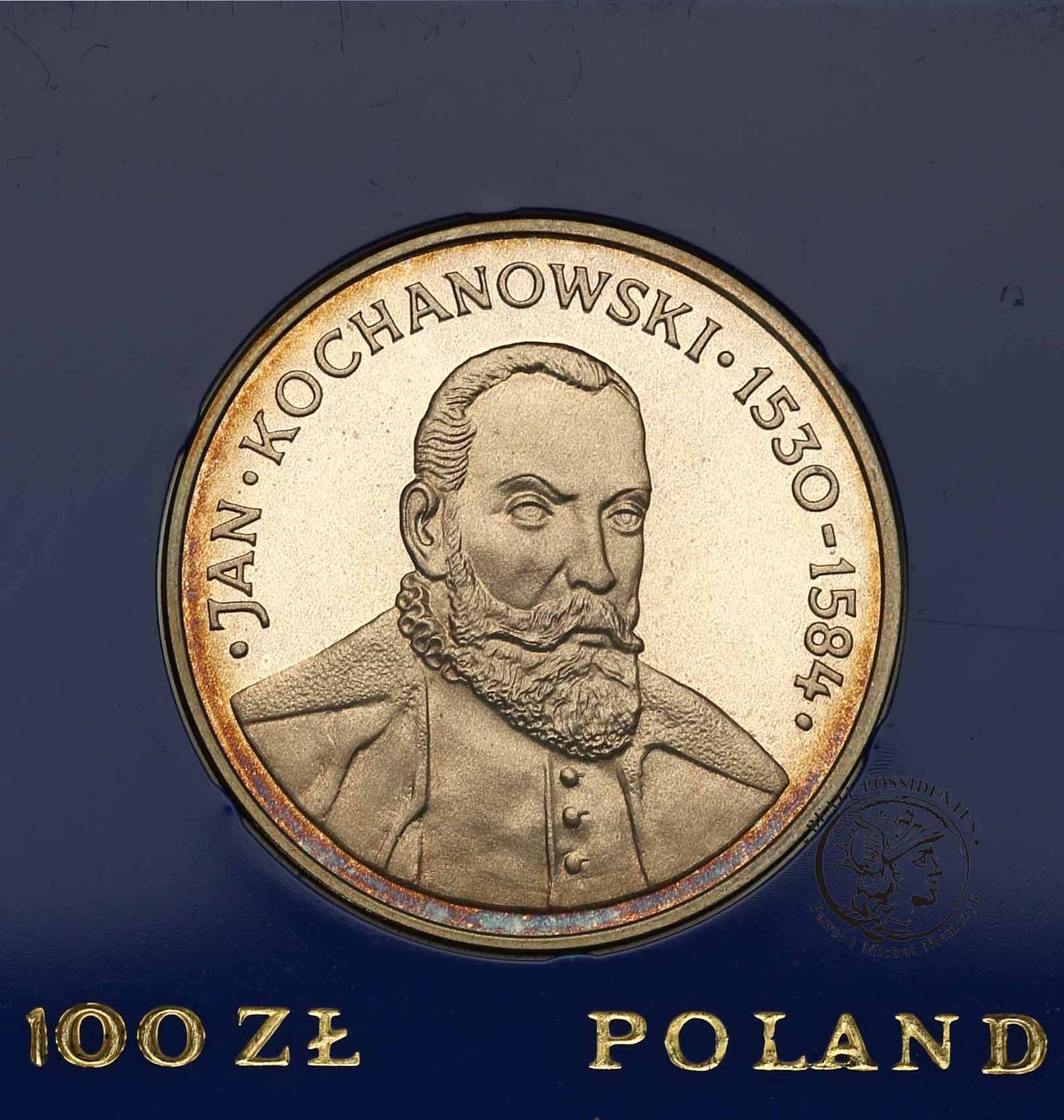 PRL 100 złotych 1980 Kochanowski st.L-
