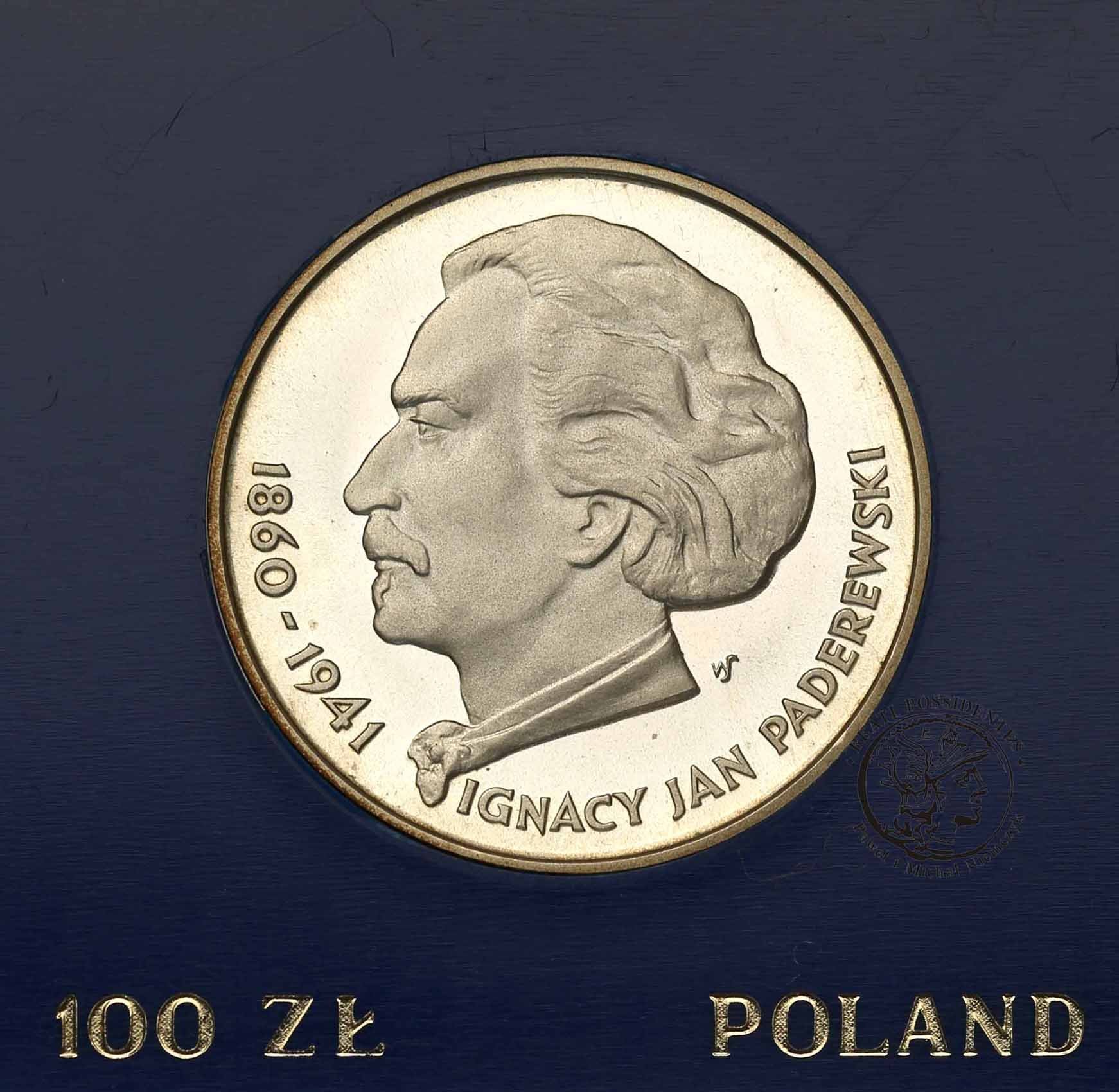 PRL 100 złotych 1975 Paderewski st.L-