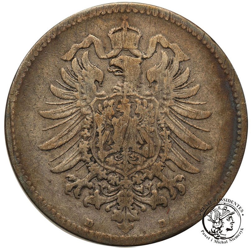 Niemcy Kaiserreich 1 Marka 1873 D st.3