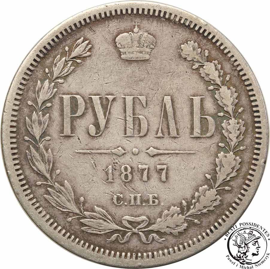 Rosja Aleksander II Rubel 1877 NF st.3