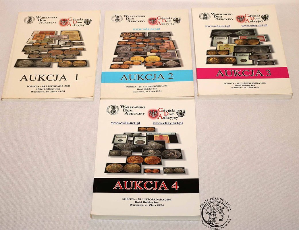 Katalogi aukcyjne WDA zestaw 4 sztuk
