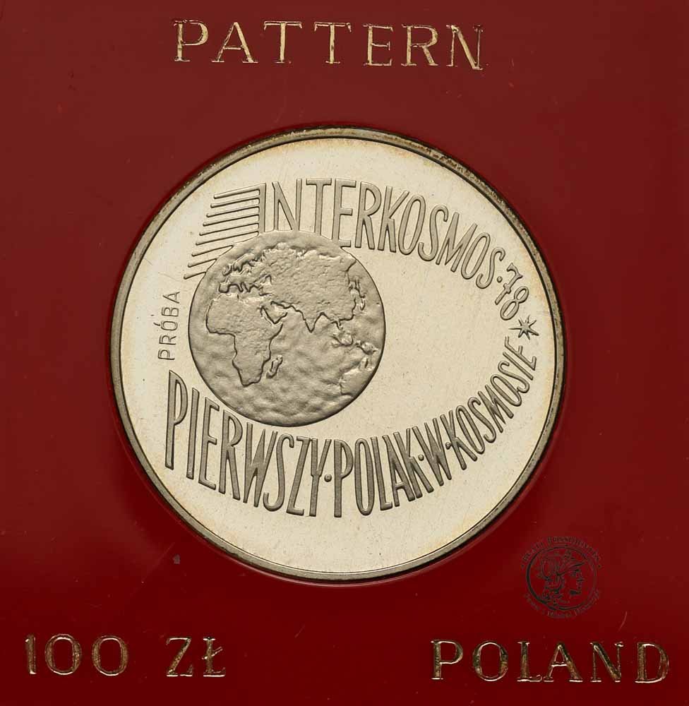 PRÓBA Srebro 100 złotych 1978 Interkosmos st.L-