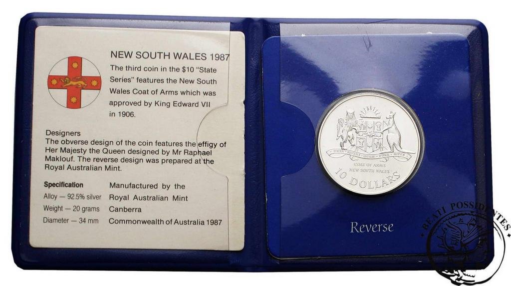 Australia 10 $ Dolarów 1987 New South Wales st.1