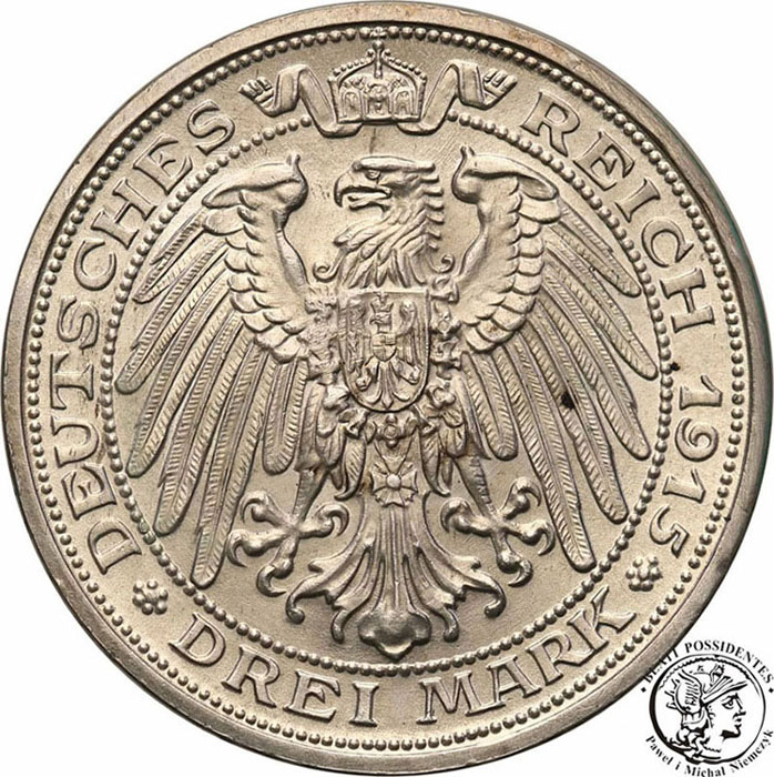 Niemcy Mecklenburg-Schwerin 3 marki 1915 st.1-