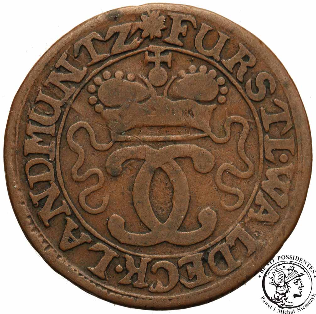 Niemcy Waldeck 6 fenigów 1730 st.3