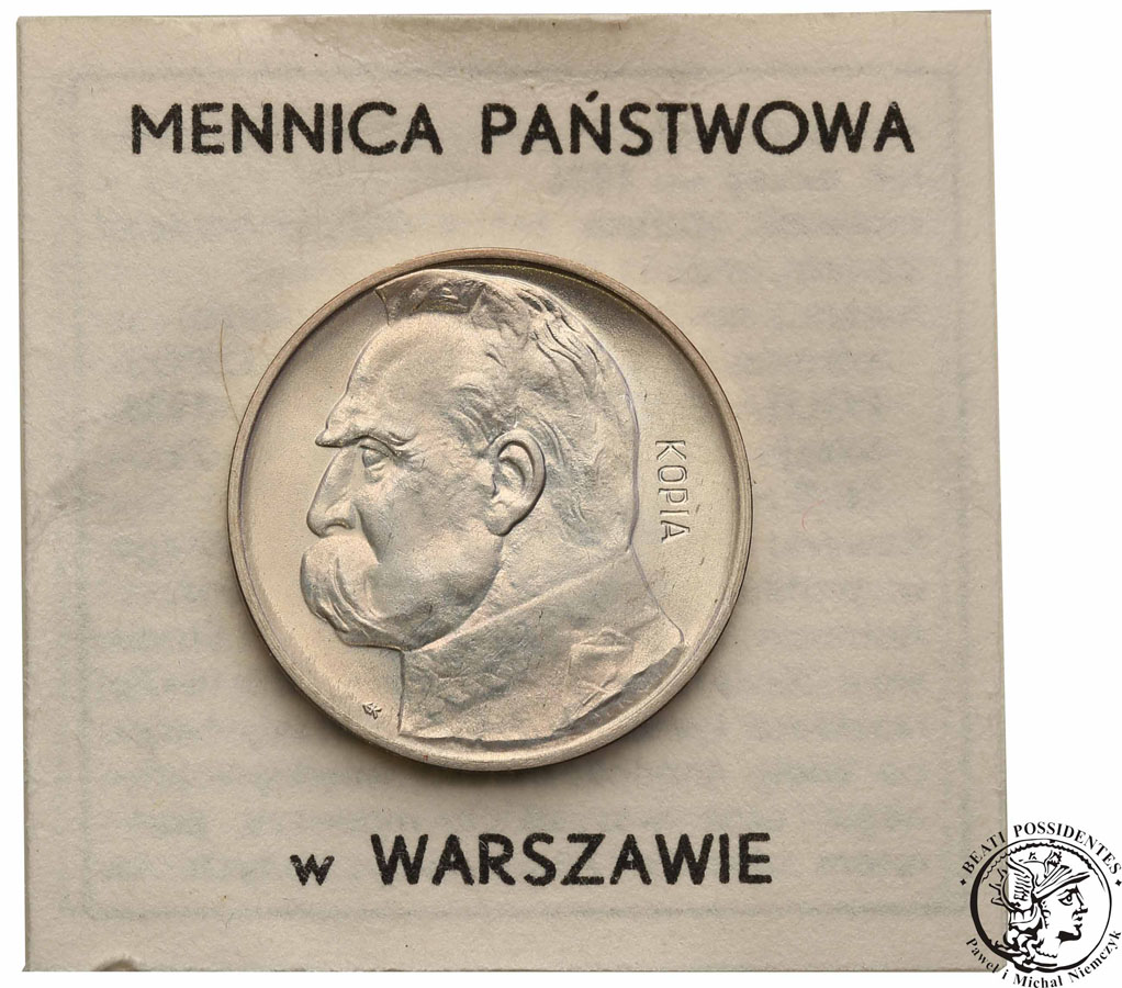 Polska KOPIA 2 złote 1936 Piłsudski SREBRO st.1
