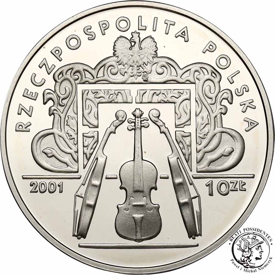 III RP 10 złotych 2001 Wieniawski st.L