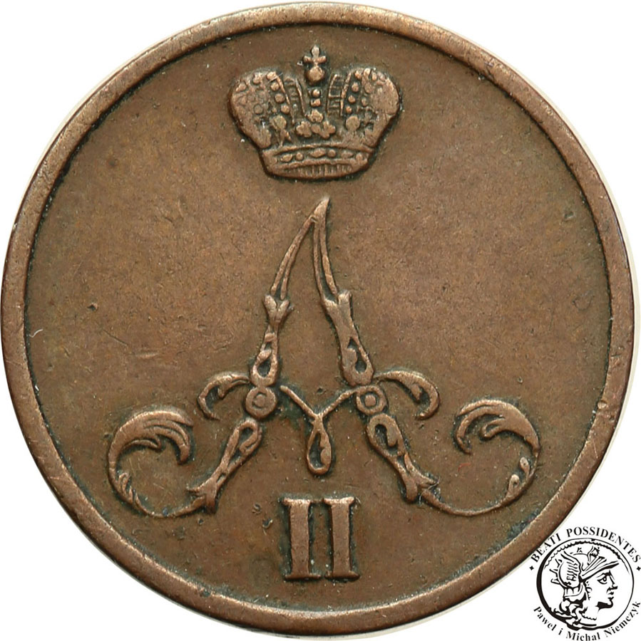 1/2 kopiejki 1855 BM Warszawa Aleksander II st.3+