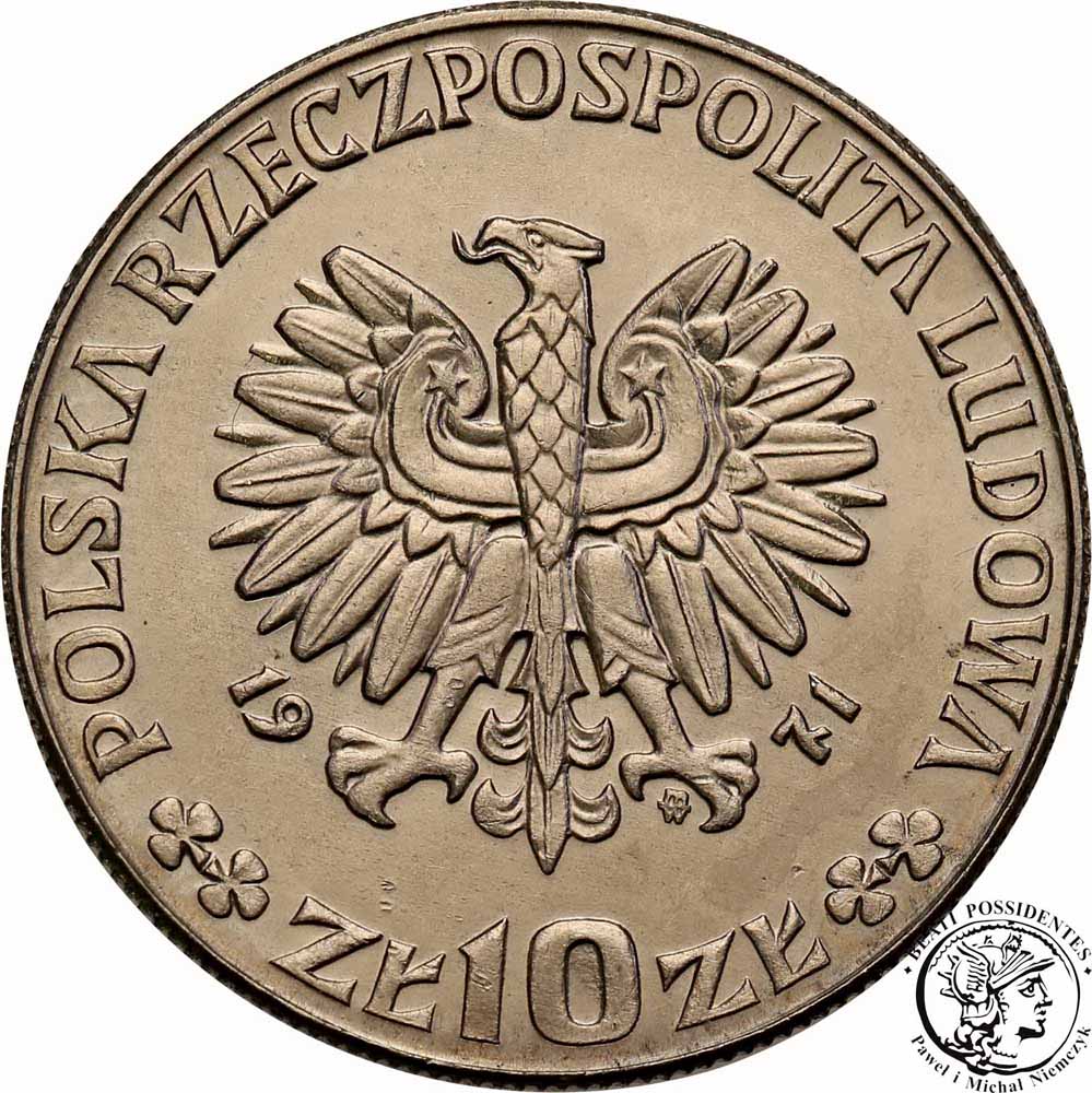 PRÓBA Nikiel 10 złotych 1971 FAO chleb st. 1
