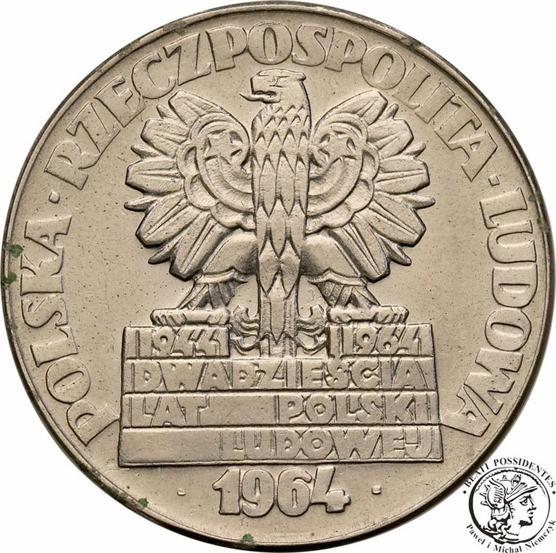 PRÓBA Nikiel 20 złotych 1964 Huta Turoszów st.1