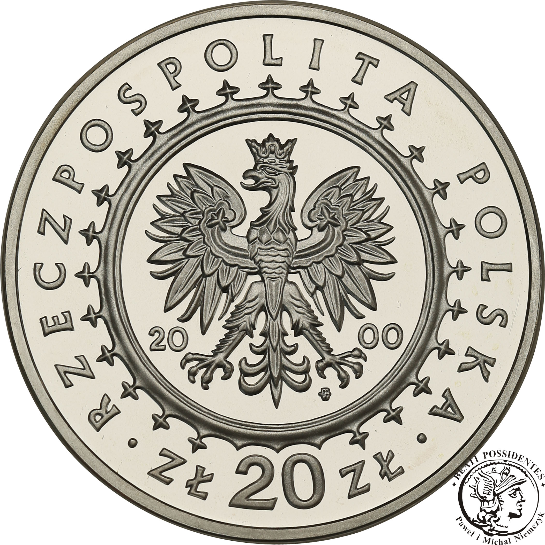 20 złotych 2000 Pałac w Wilanowie st.L-