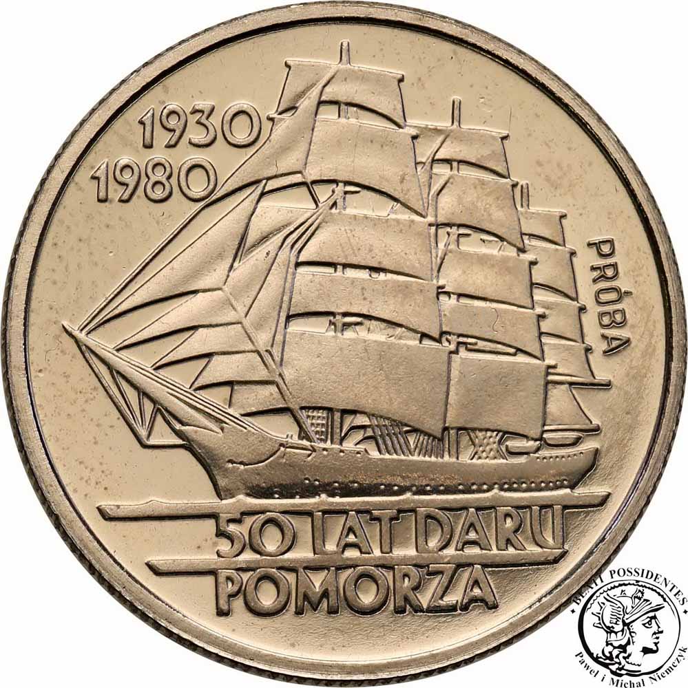 PRÓBA Nikiel 20 złotych 1980 Dar Pomorza st.L