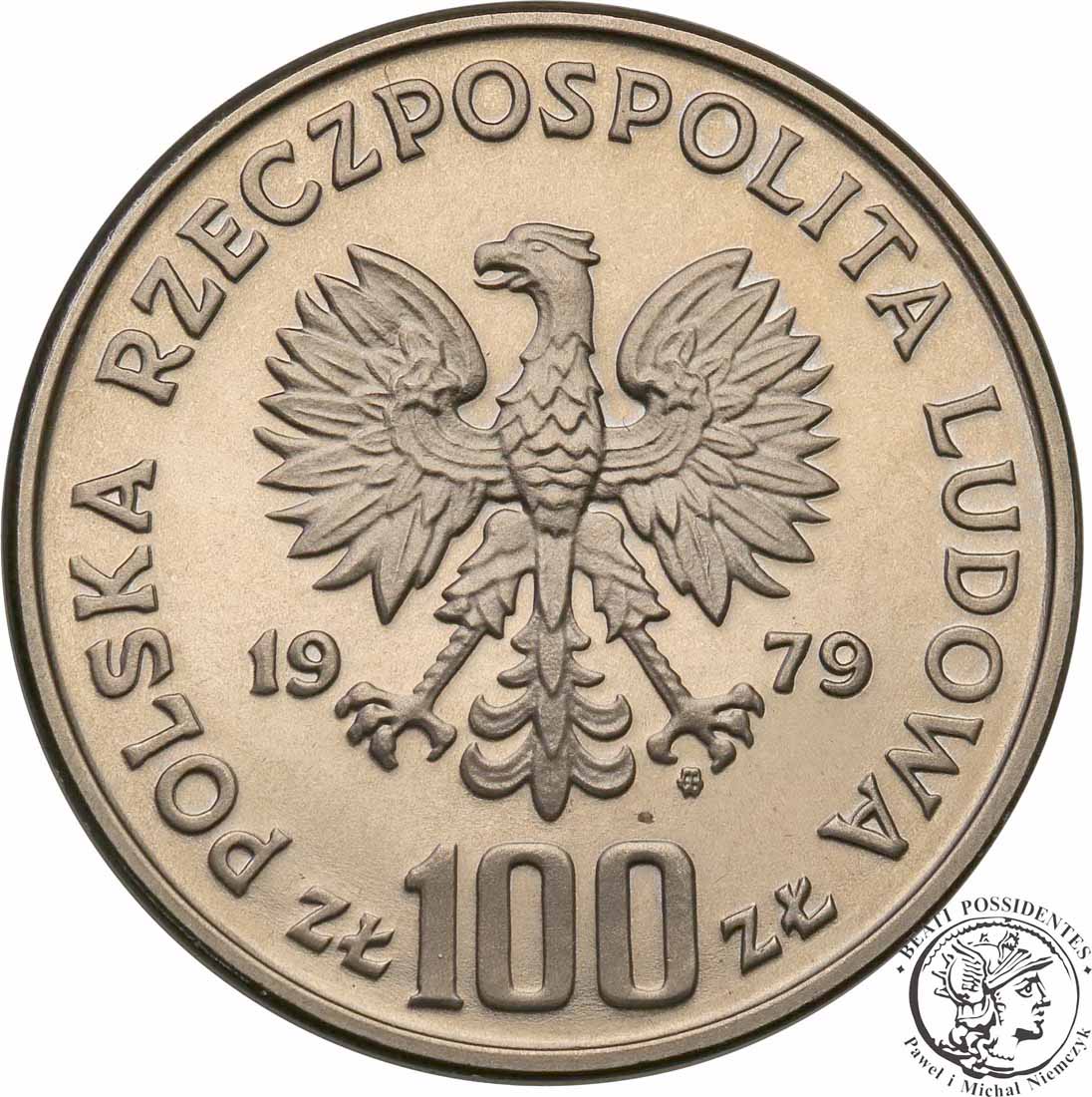 PRÓBA Nikiel 100 złotych 1979 Wieniawski st.L