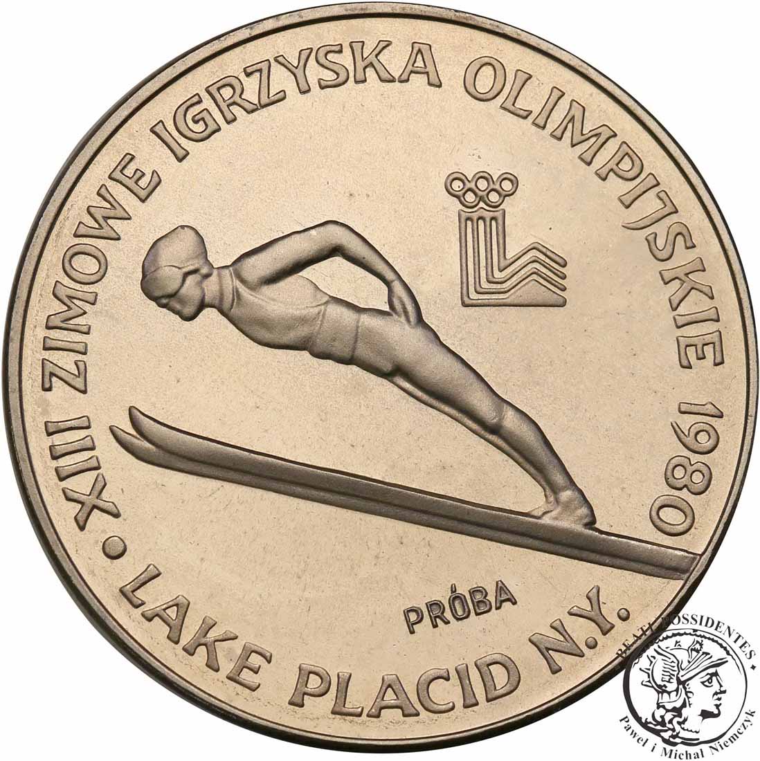 PRÓBA Nikiel 200 złotych 1980 Lake Placid st.L