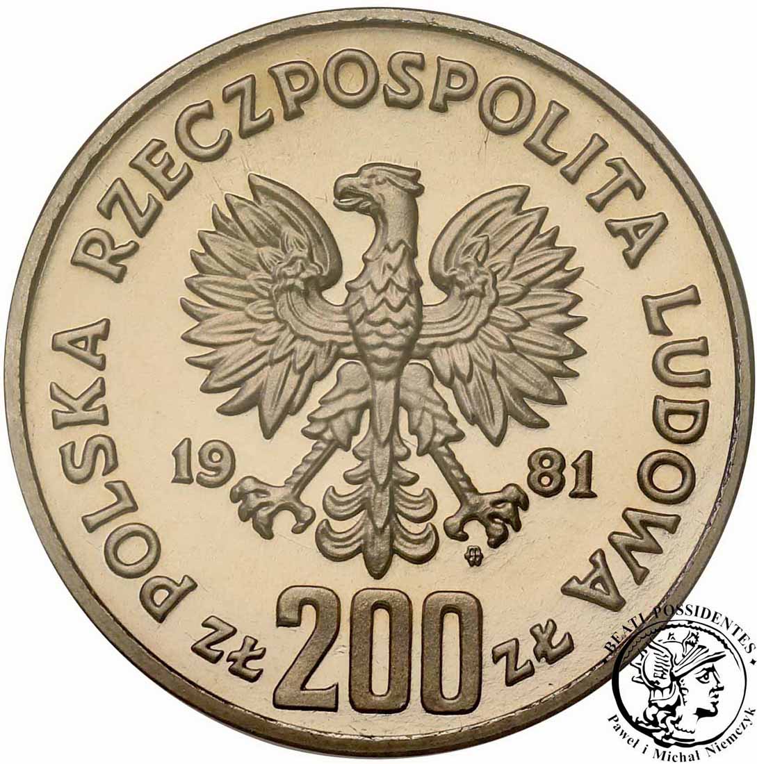 PRÓBA Nikiel 200 złotych 1980 B. Śmiały półp. st.L