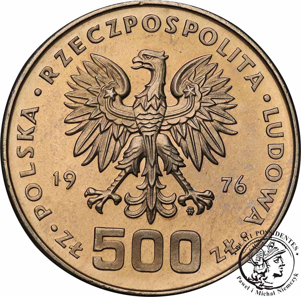 PRÓBA Nikiel 500 złotych 1976 Kościuszko st.L
