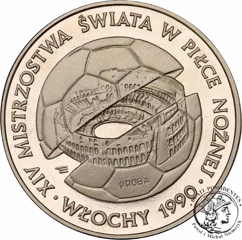 PRÓBA Nikiel 500 złotych 1988 MŚ Włochy st.L