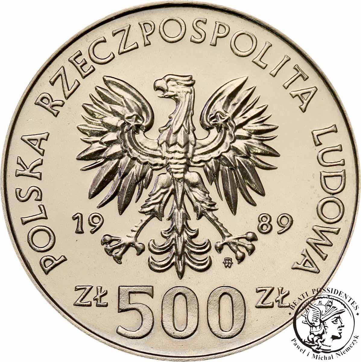 PRÓBA Nikiel 500 złotych 1989 Wojna Obronna st.1