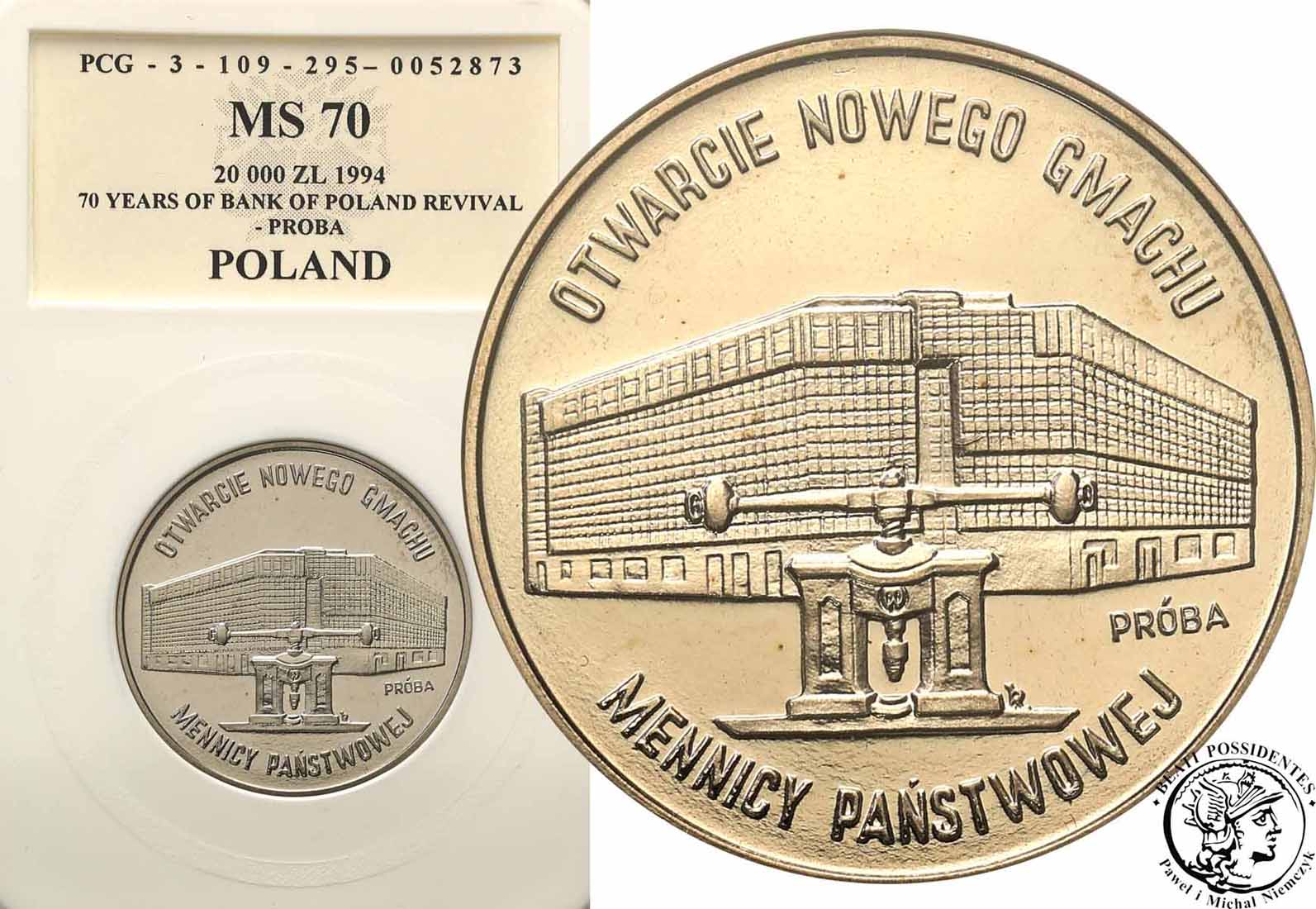 PRÓBA Nikiel 20 000 złotych 1994 Mennica st.1