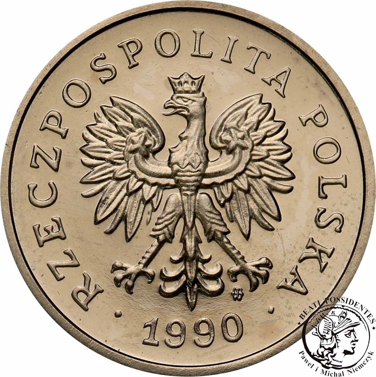 PRÓBA Nikiel 1 złoty 1990 nominał st.L