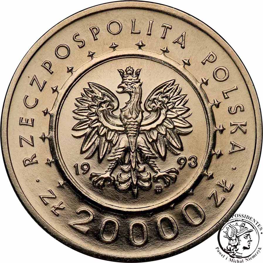 PRÓBA Nikiel 20 000 złotych 1993 Łańcut st.1