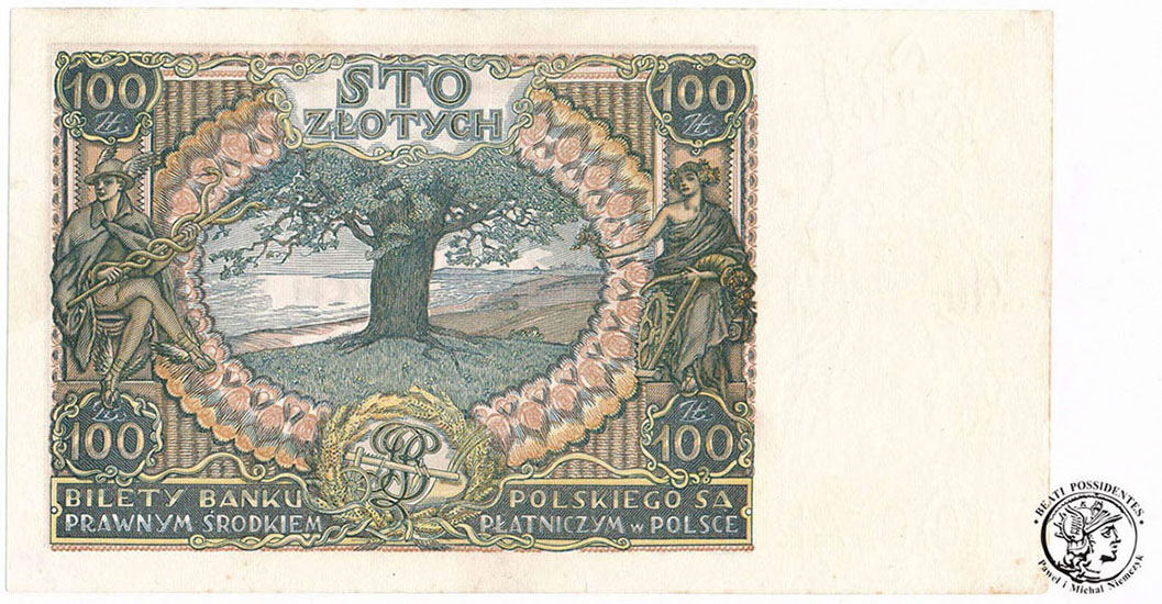Banknot 100 złotych 1934 seria CE st.1-