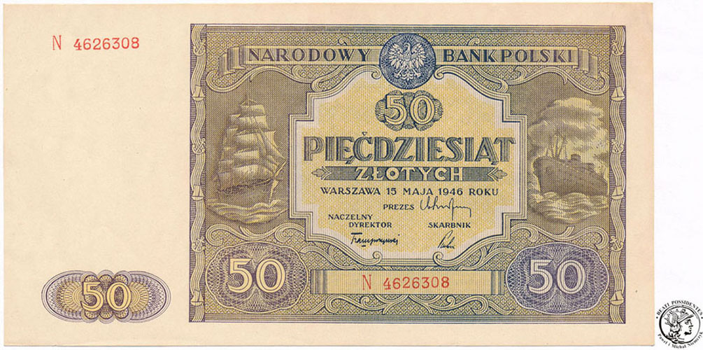 Banknot 50 złotych 1946 N
