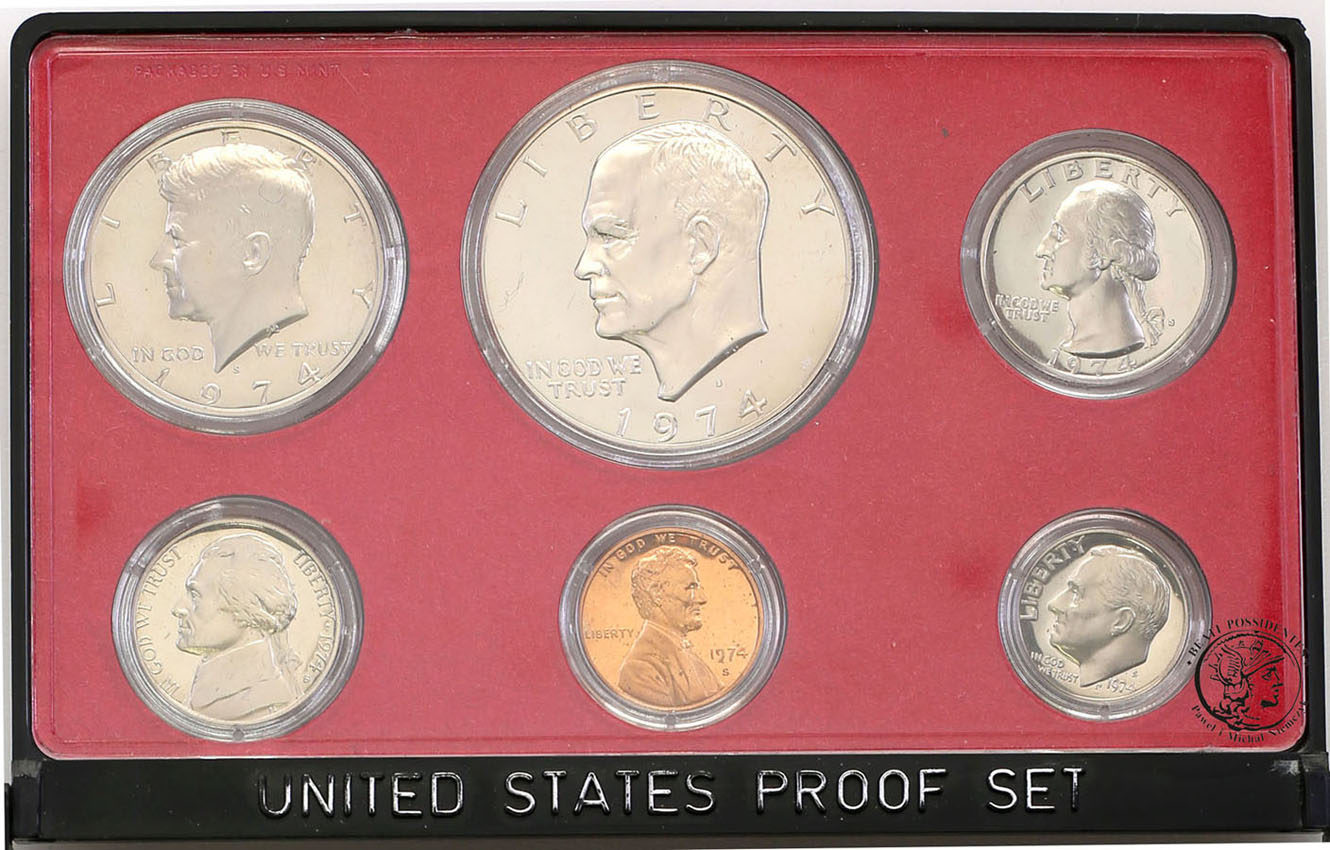 USA Zestaw rocznikowy PROOF Set 1974 lustrzanki