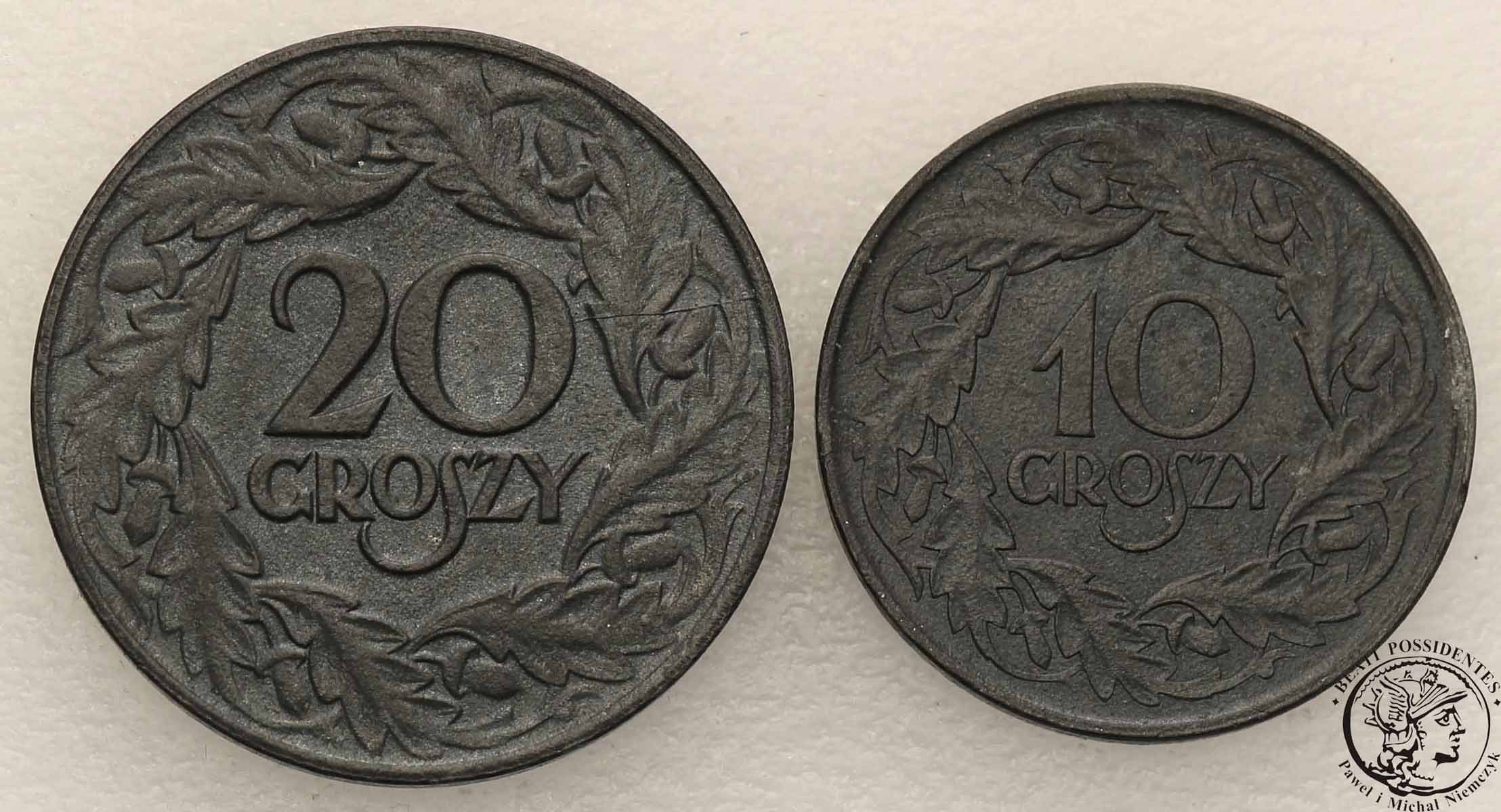 10 + 20 groszy 1923 zestaw 2 sztuk st.2/2-
