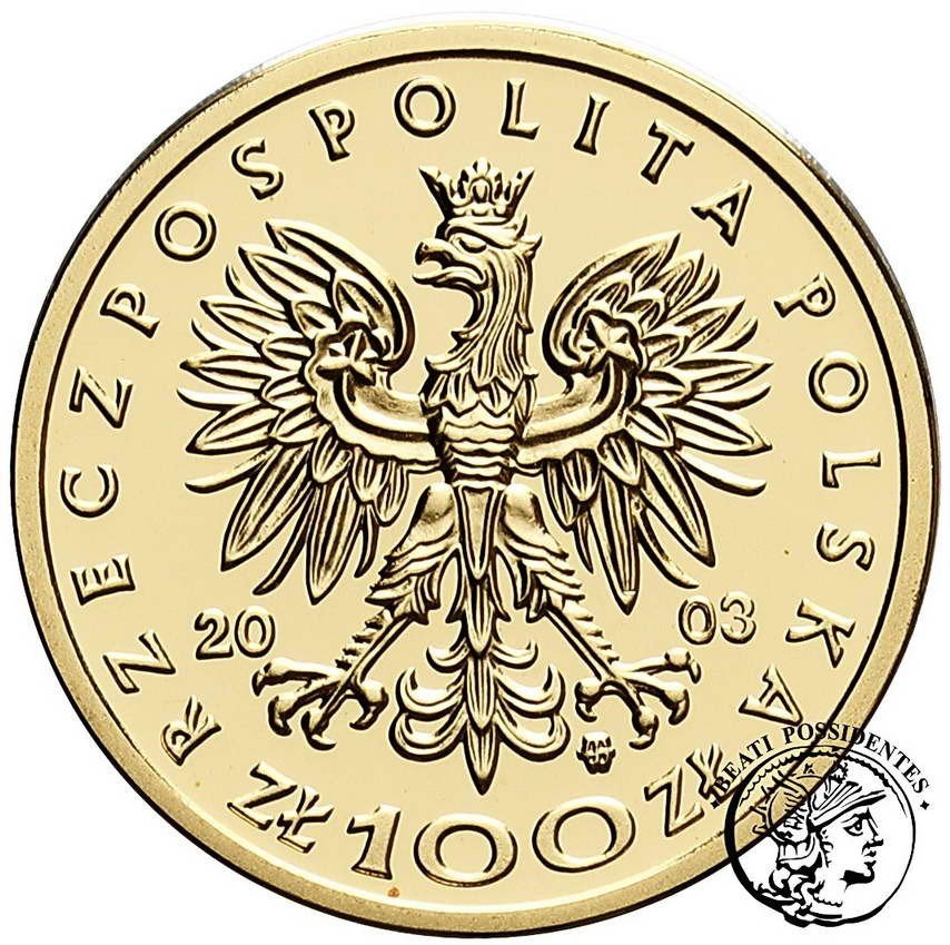 Polska III RP 100 złotych 2003 Kazimierz Jagiellończyk st.L