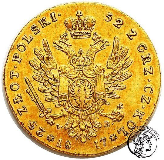 Królestwo Polskie Aleksander I 25 złotych 1817 I-B st.2-