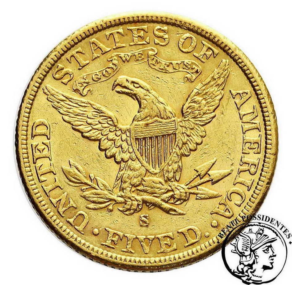 USA 5 $ Dolarów 1903 &#39;&#39;S&#39;&#39; San Francisco st.3+/2-