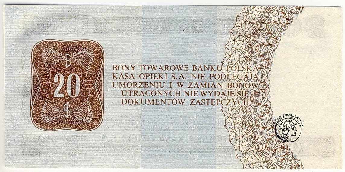 Polska 20 $ Dolarów 1979 bon towarowy Pewex st.1-
