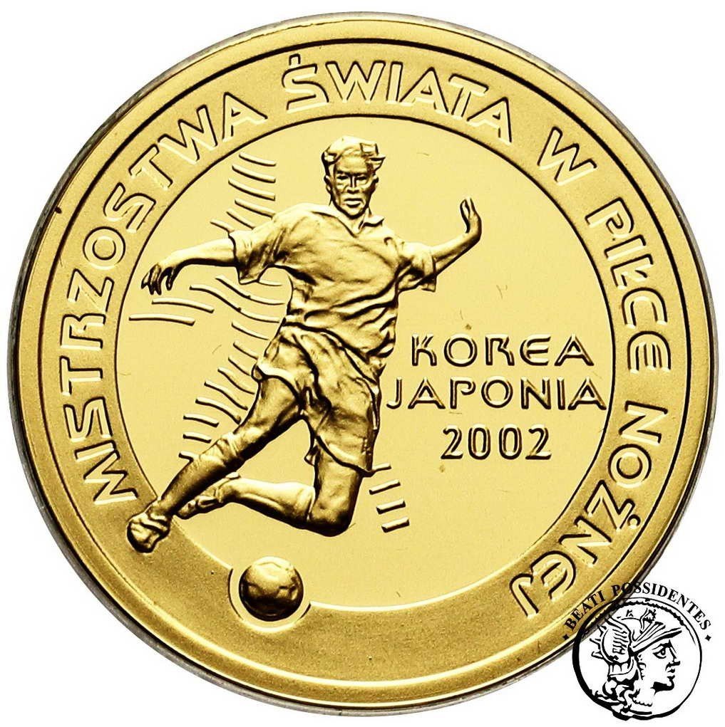 III RP 100 zl Mistrzostwa Świata w piłce nożnej Korea-Japonia 2002 st. L