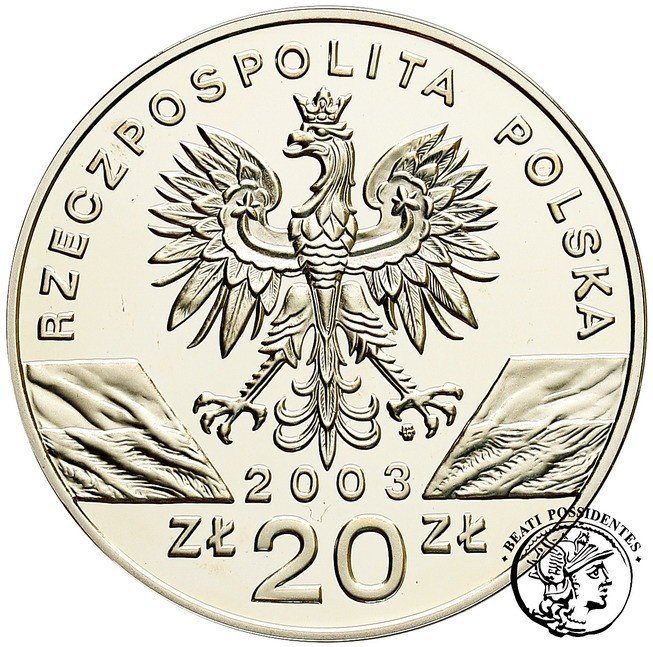 Polska III RP 20 złotych Węgorz Europejski 2003 st.L