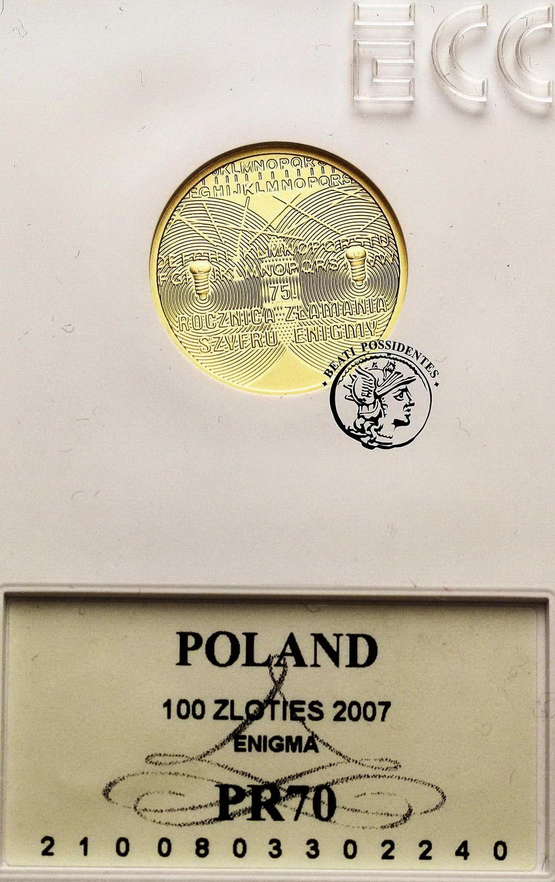 100 złotych 2007 Enigma GCN PR 70