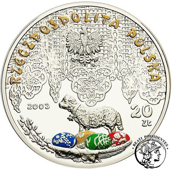 Polska III RP 20 złotych Śmigus - Dyngus 2003 st.L