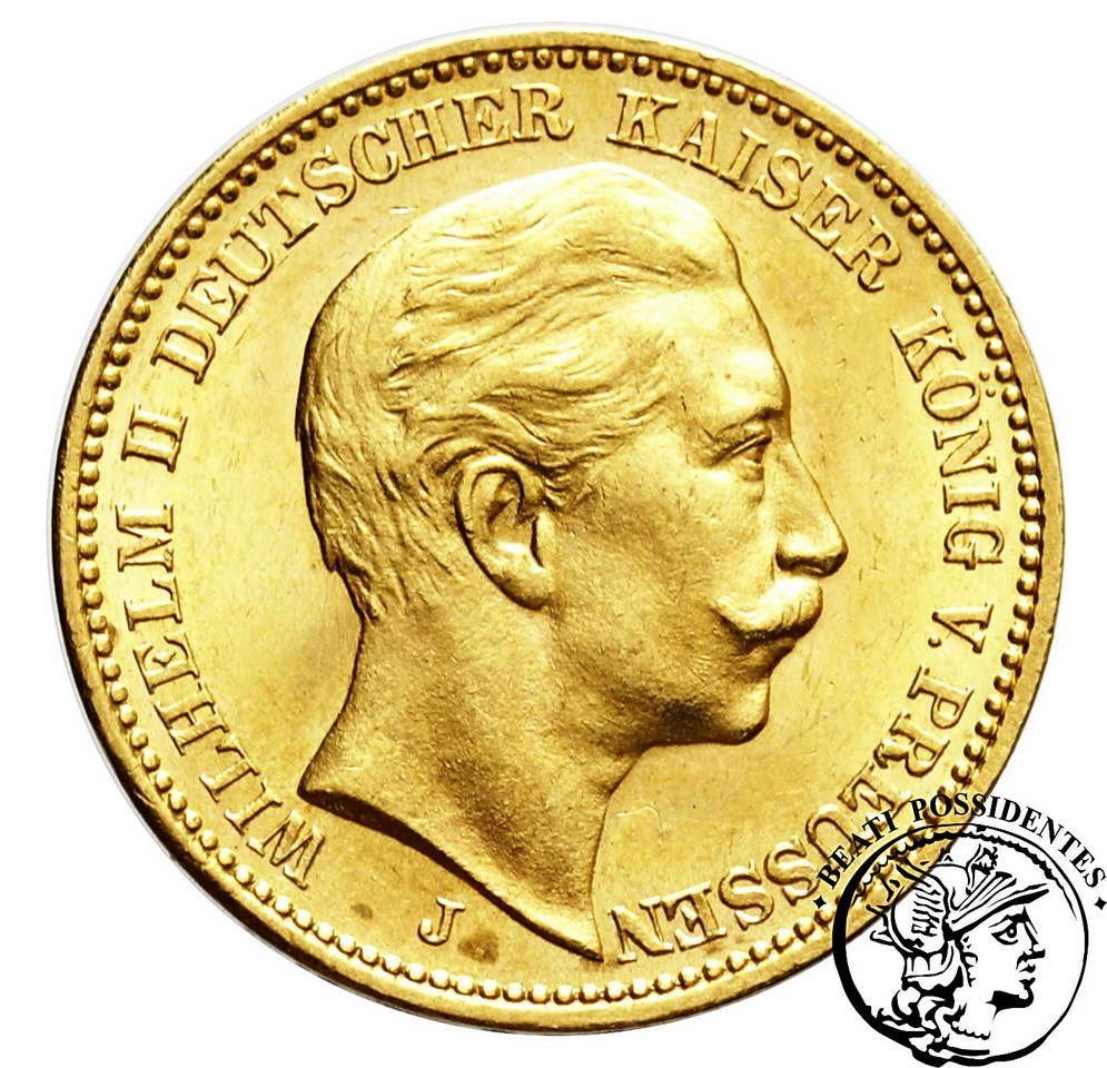 Niemcy Prusy Wilhelm II 20 Marek 1912 J (Hamburg) st.1-